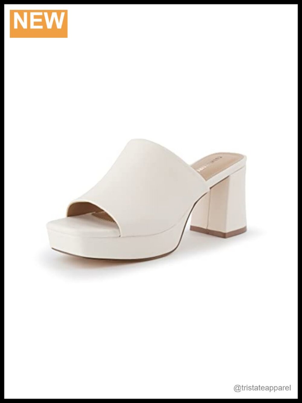 Memory Foam Platform Heeled Sandal Open Toe Slip On Mule